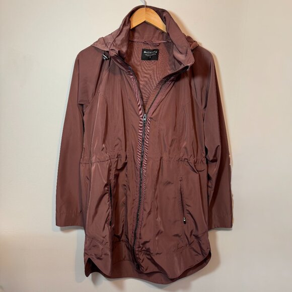 Athleta Jacket Women's Drip Drop Rain Jacket in Hearth Rose, Size S - Picture 4 of 6
